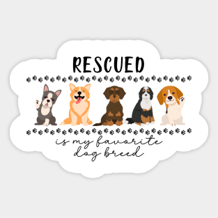 Dog lovers rescue design Sticker